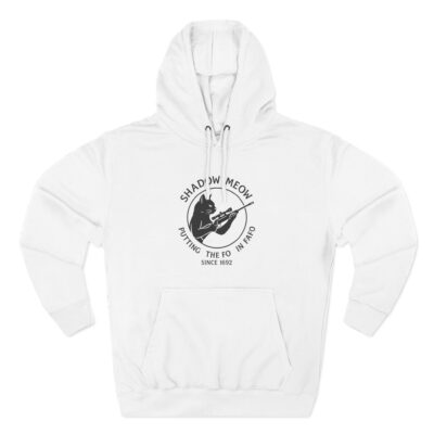 Shadow Meow Fleece Hoodie - Cozy Cat Lover Apparel