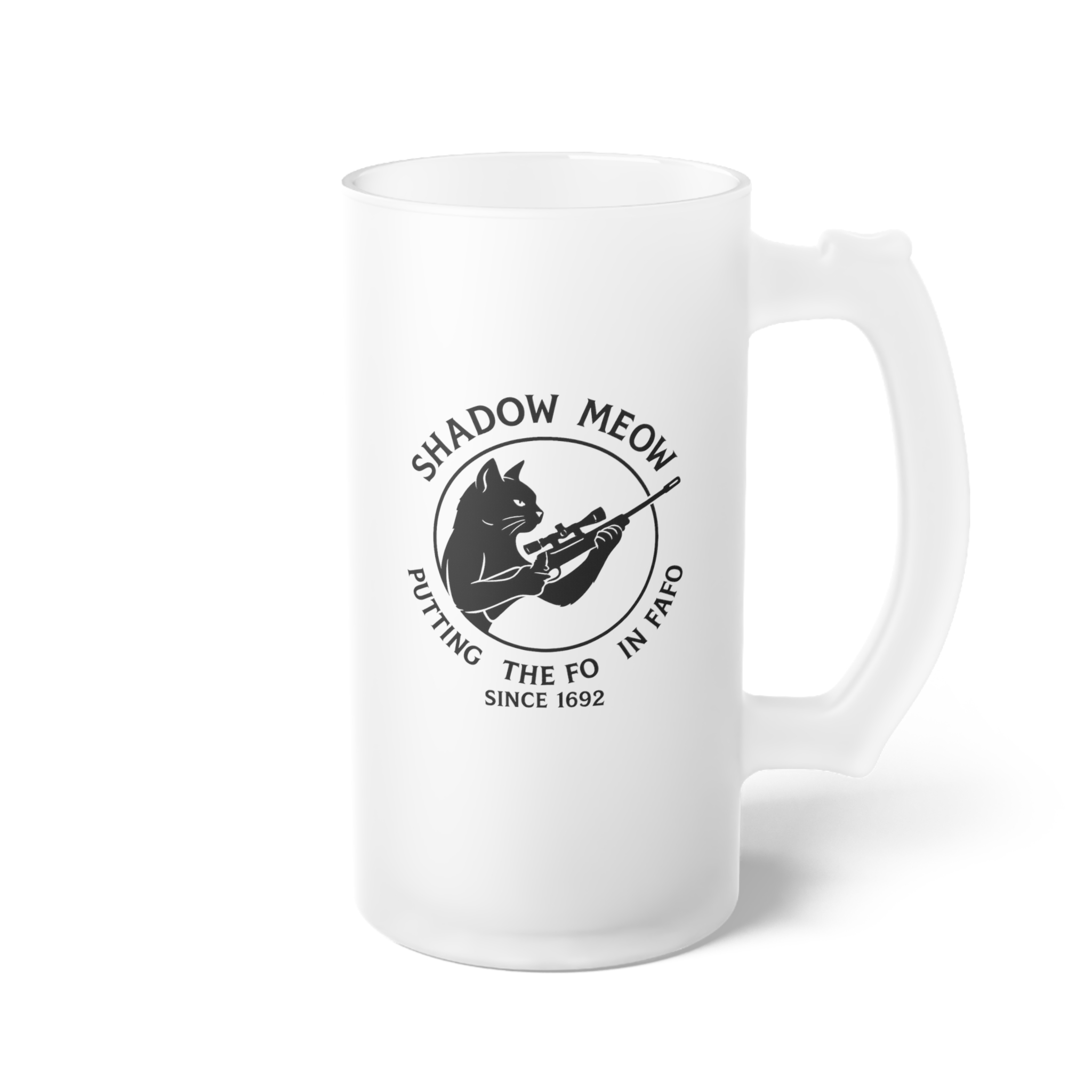 Shadow Meow - Frosted Glass Beer Mug