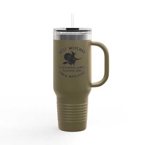 Blackwood Family Reunion Insulated Travel Mug - Best Witches, Tired Warlocks