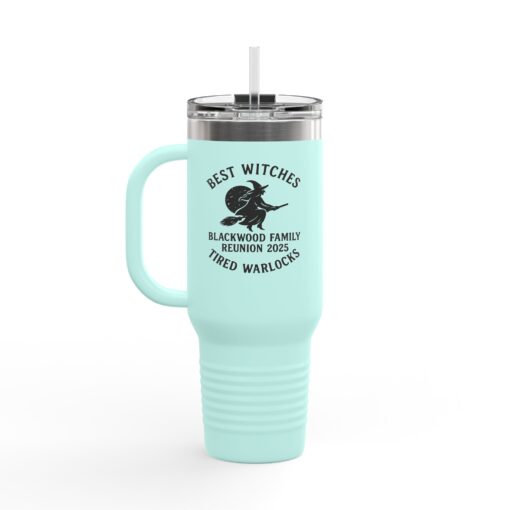 Blackwood Family Reunion Insulated Travel Mug - Best Witches, Tired Warlocks