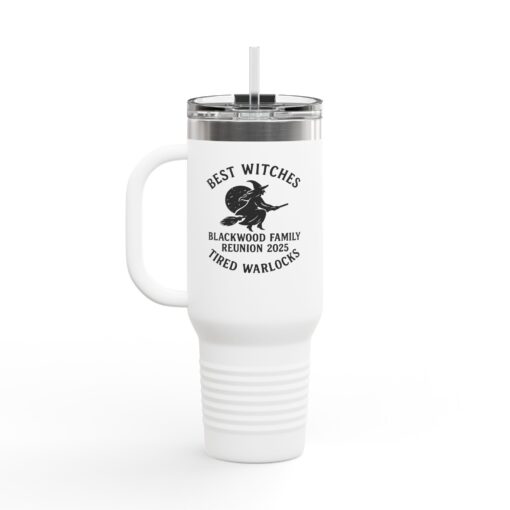 Blackwood Family Reunion Insulated Travel Mug - Best Witches, Tired Warlocks