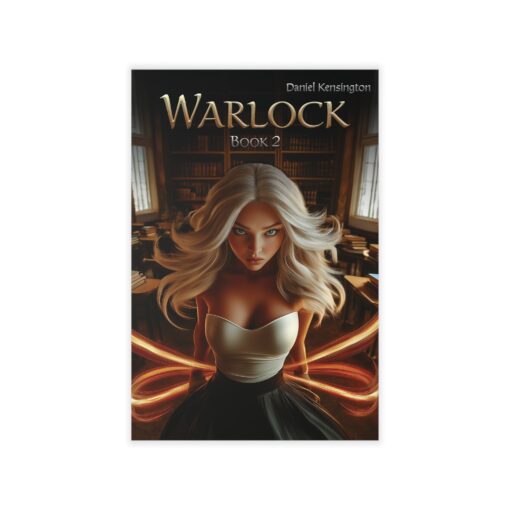 Warlock Book 2 Wall Decals for Fantasy Lovers, Home Decor, Bookish Gifts, Reading Nook, Magical Room Decoration