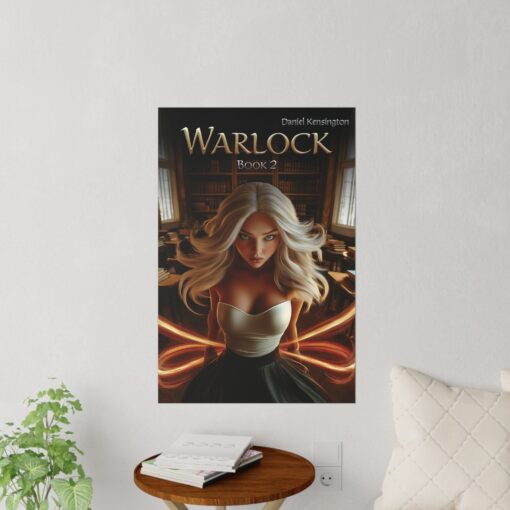 Warlock Book 2 Wall Decals for Fantasy Lovers, Home Decor, Bookish Gifts, Reading Nook, Magical Room Decoration