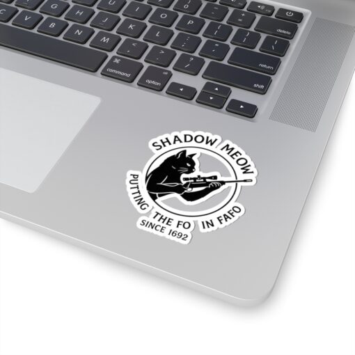 Shadow Meow Stickers, Cat Vinyl Decals, Funny Laptop Stickers, Unique Gifts for Cat Lovers, Whimsical Decor