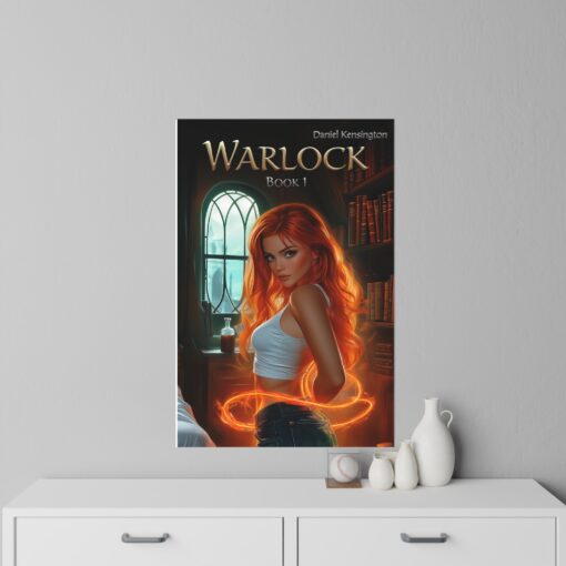 Warlock Book 1 Wall Decals - Enchant Your Space, Fantasy Home Decor, Reading Nook Art, Book Lover Gift, Witchy Wall Art