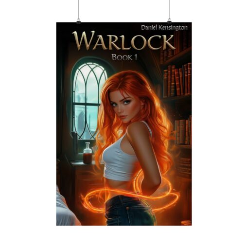 Warlock Book 1 Vertical Poster, Wall Art, Magical Home Decor, Witchy Room Decoration, Book Lover Gift