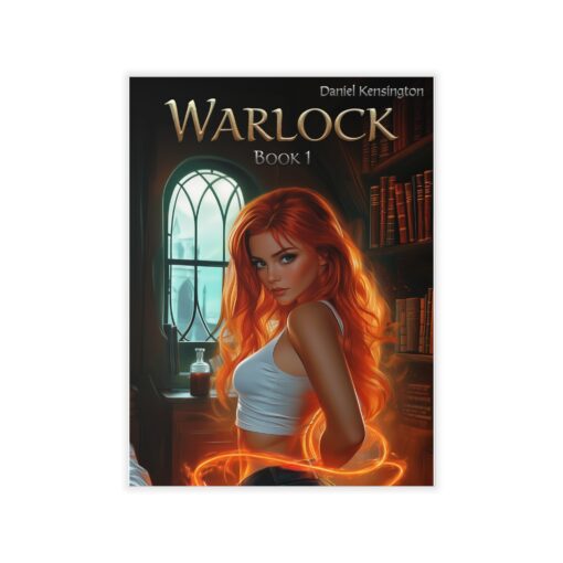 Warlock Book 1 Wall Decals - Enchant Your Space, Fantasy Home Decor, Reading Nook Art, Book Lover Gift, Witchy Wall Art