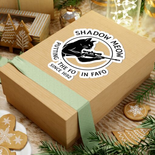 Shadow Meow Stickers, Cat Vinyl Decals, Funny Laptop Stickers, Unique Gifts for Cat Lovers, Whimsical Decor