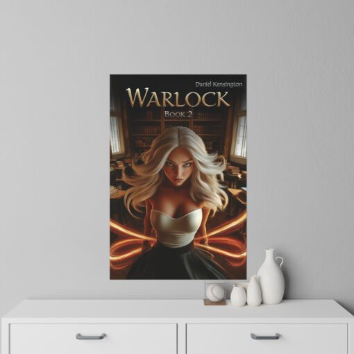 Warlock Book 2 Wall Decals for Fantasy Lovers, Home Decor, Bookish Gifts, Reading Nook, Magical Room Decoration