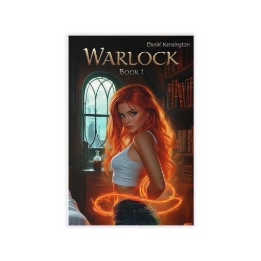 Warlock Book 1 Wall Decals - Enchant Your Space, Fantasy Home Decor, Reading Nook Art, Book Lover Gift, Witchy Wall Art