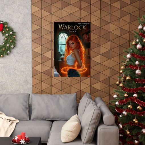 Warlock Book 1 Vertical Poster, Wall Art, Magical Home Decor, Witchy Room Decoration, Book Lover Gift