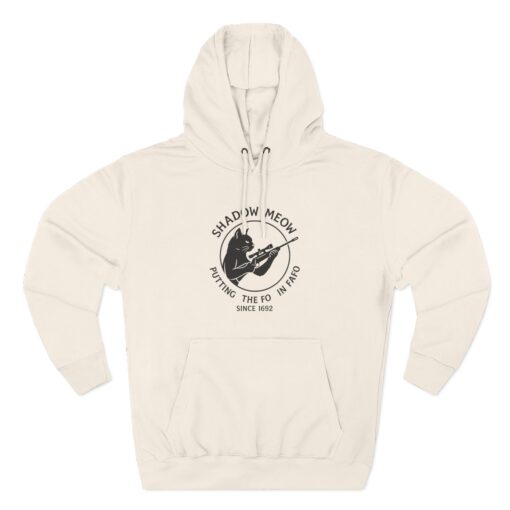 Shadow Meow Fleece Hoodie - Cozy Cat Lover Apparel