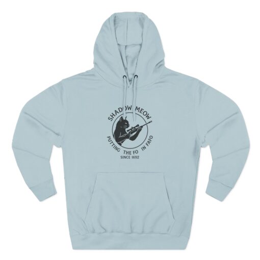 Shadow Meow Fleece Hoodie - Cozy Cat Lover Apparel