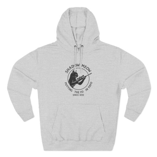 Shadow Meow Fleece Hoodie - Cozy Cat Lover Apparel