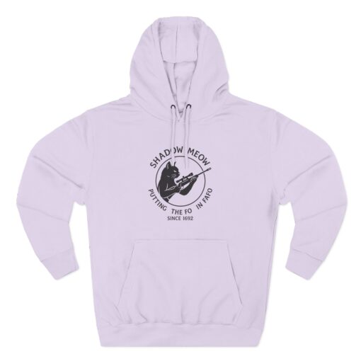 Shadow Meow Fleece Hoodie - Cozy Cat Lover Apparel