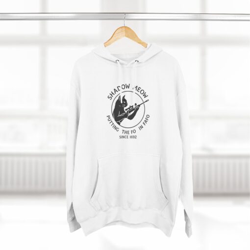 Shadow Meow Fleece Hoodie - Cozy Cat Lover Apparel